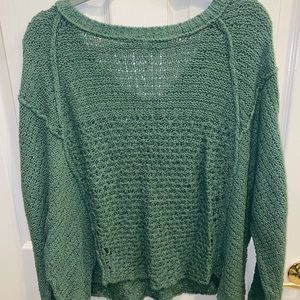 Green Free People sweater